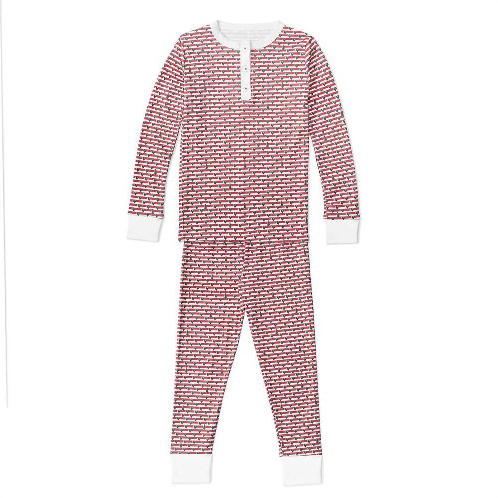 NEW JOY STREET boy's christmas tree stripe in red